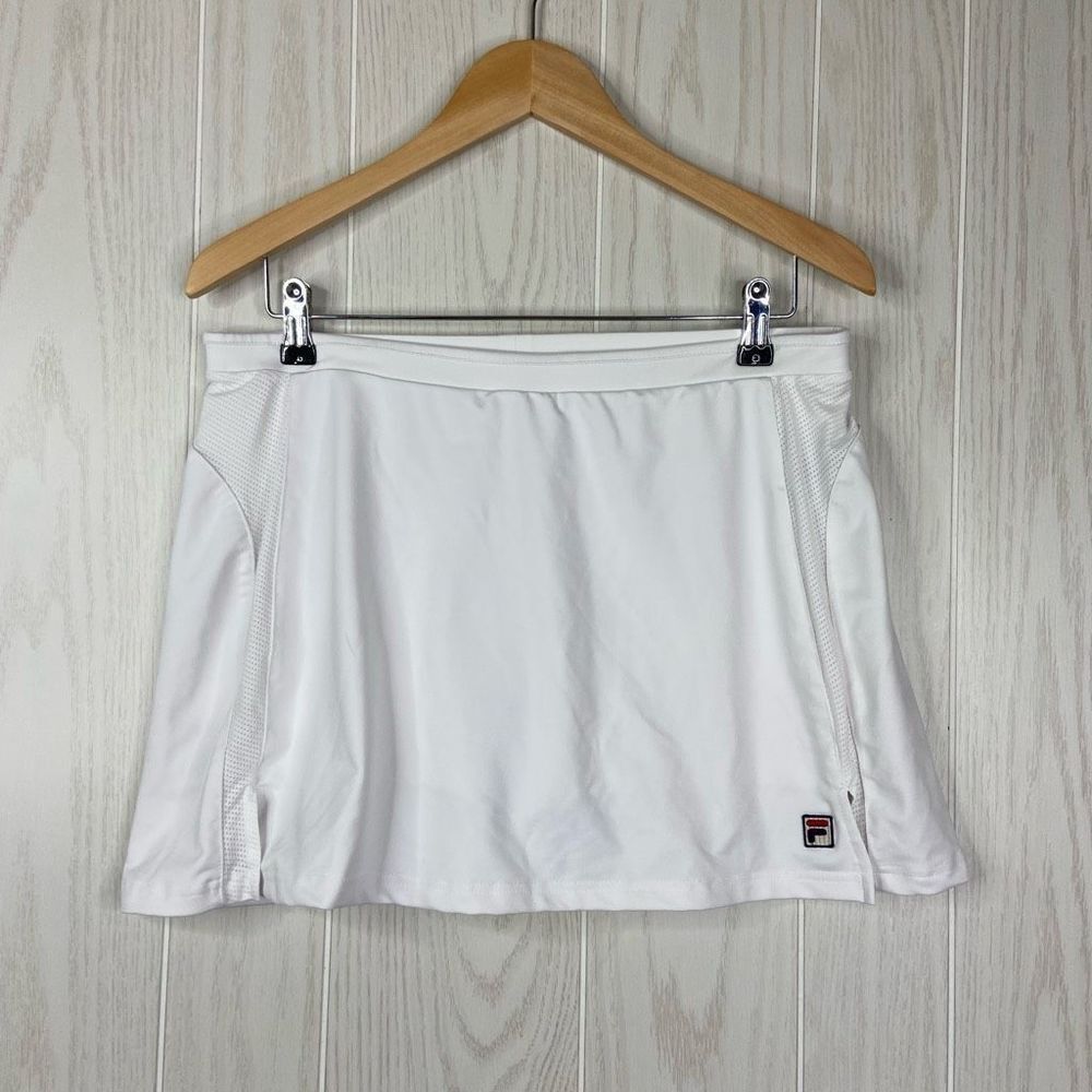 Fila Womens Athletic Mini Logo Tennis Skort Elastic Waist White XL - Picture 1 of 7